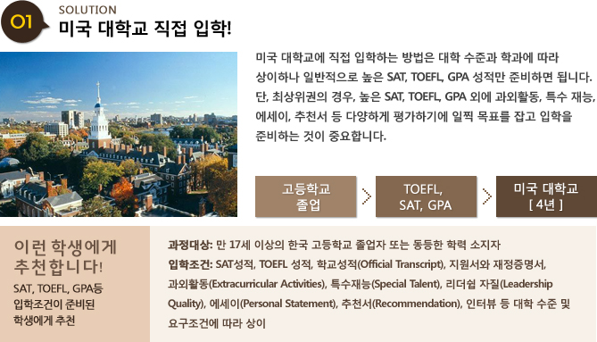 미국대학교 직접입학